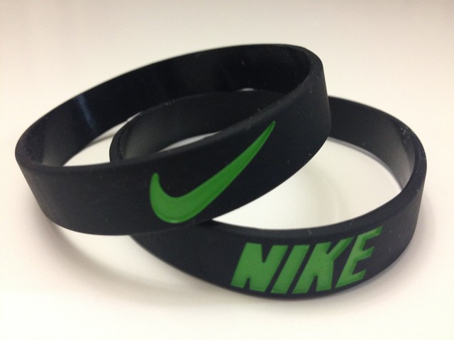 Nike JUST DO IT. wristband baller bracelet nba sport BLACK with white silicone | eBay