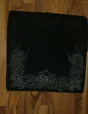 Wool -studs-Miniature Horse Saddle Blanket - Black - 19x19 Tough-1