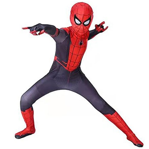 Kids SpiderMan Cosplay Costume Boys Tobey Maguire Outfit Jumpsuit Fancy Dress - Picture 18 of 81