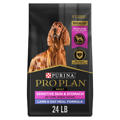 Sensitive Skin and Sensitive Stomach Dog Food Lamb and Oatmeal Formula, 24 Lb Ba