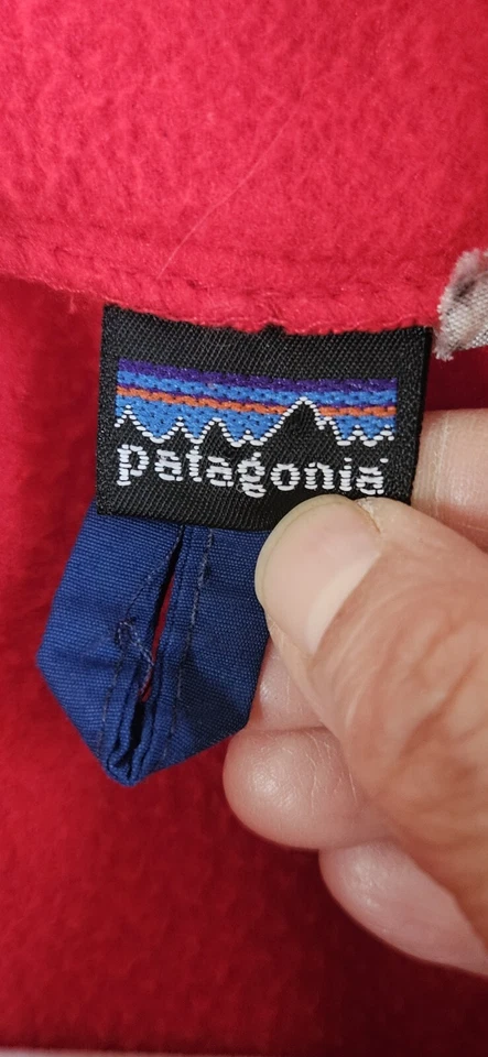 Patagonia De Colección Años 90 NIÑO Talla Rojo Polar Cremallera Completa Chaqueta Bomber 11/12 Talla M Foto 4 de 4
