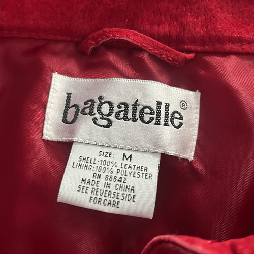 Vintage bagatelle red suede shacket button up shirt jacket woman's medium - Picture 4 of 7
