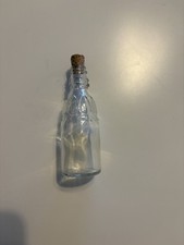 VINTAGE Clear Glass Decorative Bottle with Cork Stopper, Glass Cork, 1 Pack