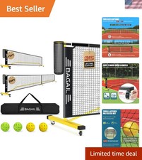 Portable Pickleball Net Set, 22 FT Regulation Size Pickle Ball Net with Ball ...