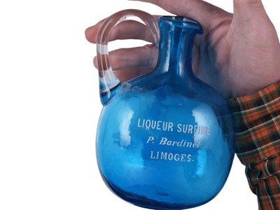 c1890 French P. Bardinet Limoges Mary Gregory Style Advertising Jug