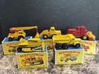 Matchbox Lesney - Collection of Five. Bulldozer. Payloader. Combine. Crane. Dump