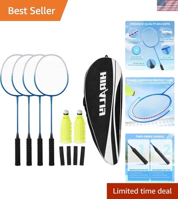 High-Performance Badminton Rack Set with Carry Bag for Outdoor Adventures