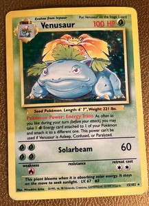 pokemon card value venusaur Amazon.com: Pokemon - Venusaur (15/102) - Base Set