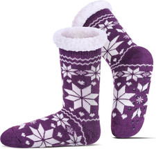 Slipper Socks for Women Fuzzy Non Slip Winter Thick Warm Soft Cozy Fleece Lining