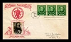 DR JIM STAMPS US COVER HORACE MANN FAMOUS AMERICANS FDC CROSBY PHOTO CACHET