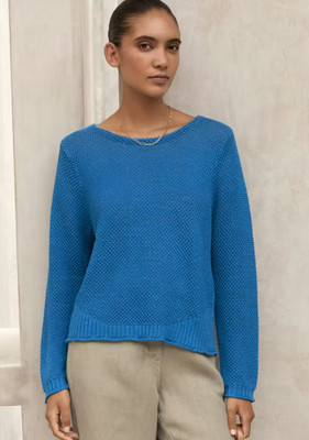 New Poetry MOSS-STITCH SWEATER Délavé linen, Full Color & Size !!