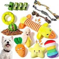 14 Pack Puppy Teething Toys Dog Chew Toys Plush Squeaky Dog Toys to Keep Them...