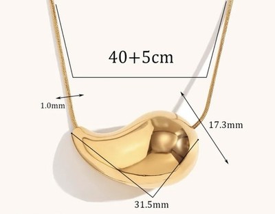 Gold-Tone Metal Abstract Teardrop Stud Earrings, Butterfly Closure, 31.5mm
