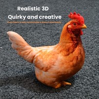 Realistic 3D Hen Plush Pillow, Funny Simulation Chicken Stuffed Toy 40cm