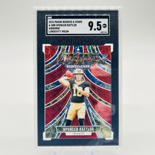 2024 Rookies & Stars Spencer Rattler Airborne - Red Longevity SGC 9.5 MT+ SAINTS