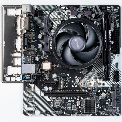 ASRock A320M-HDV R4.0 AM4 MicroATX Motherboard 8GB DDR4 Ryzen 5 2400G Combo