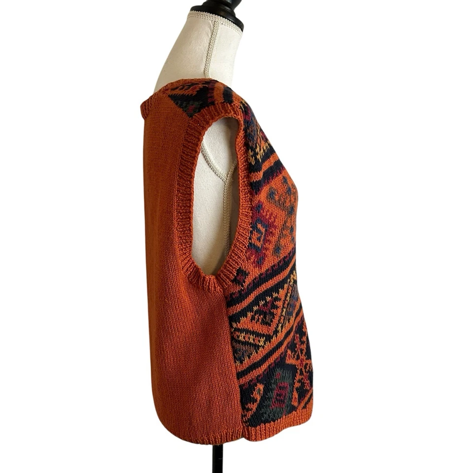 VTG  Cambridge Dry Goods Sweater Vest Large 90s Southwest Aztec Boho Cowgirl - Image 4 of 4