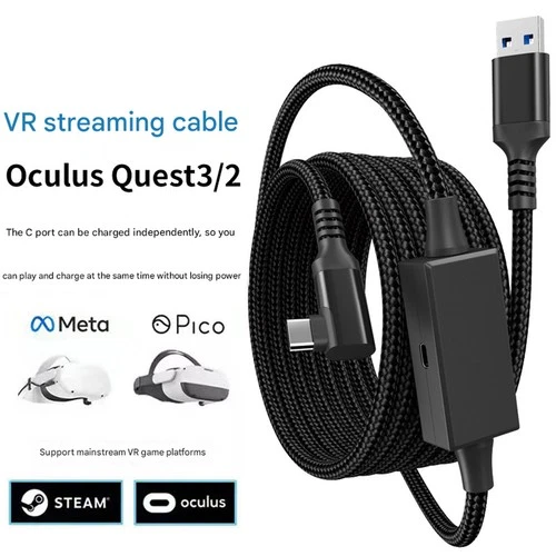 Oculus Link Cable with Charging [16ft] for Meta Quest 3 Quest 2/Pro, Pico 4