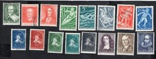 Netherlands 1937-48 stamps Mi#308-12+490-94+511-15 MH/ used CV=18$