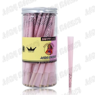 RAW Organic 1 1/4 Size Pre-Rolled Cones | 100 Pack | Slow Burning Papers