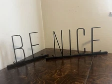 Be Nice Metal Sign for Desk Or Wall Hanging Home Decor Office Decor Wall Art