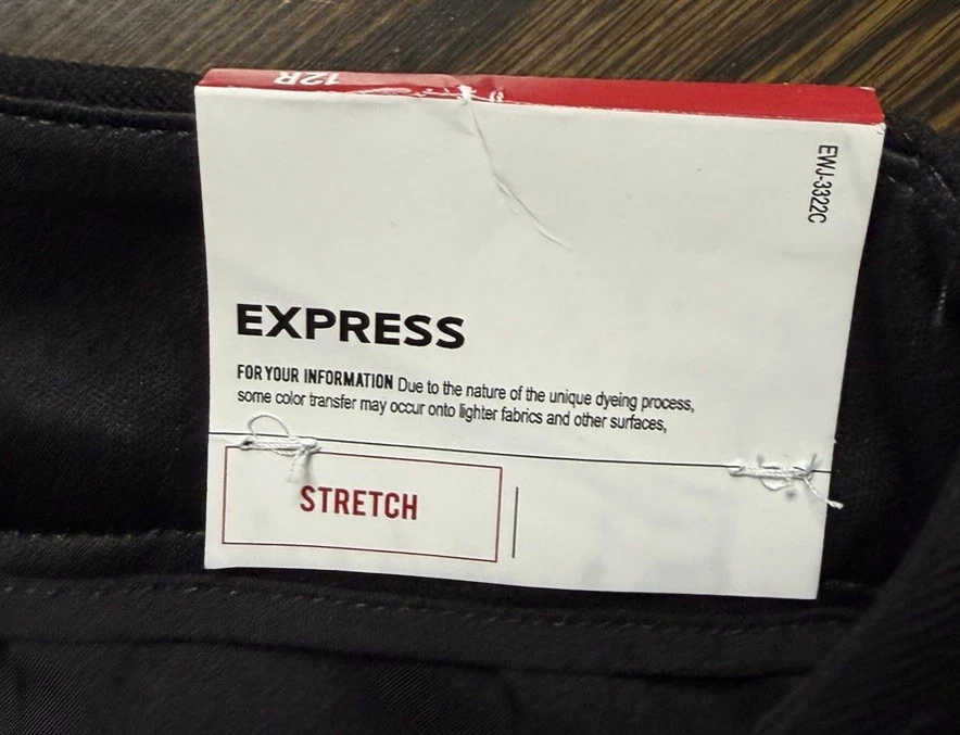 NWT Express Columnist Womens Black Barely Boot High Rise Pants Slacks Size 12R - Image 4 of 4