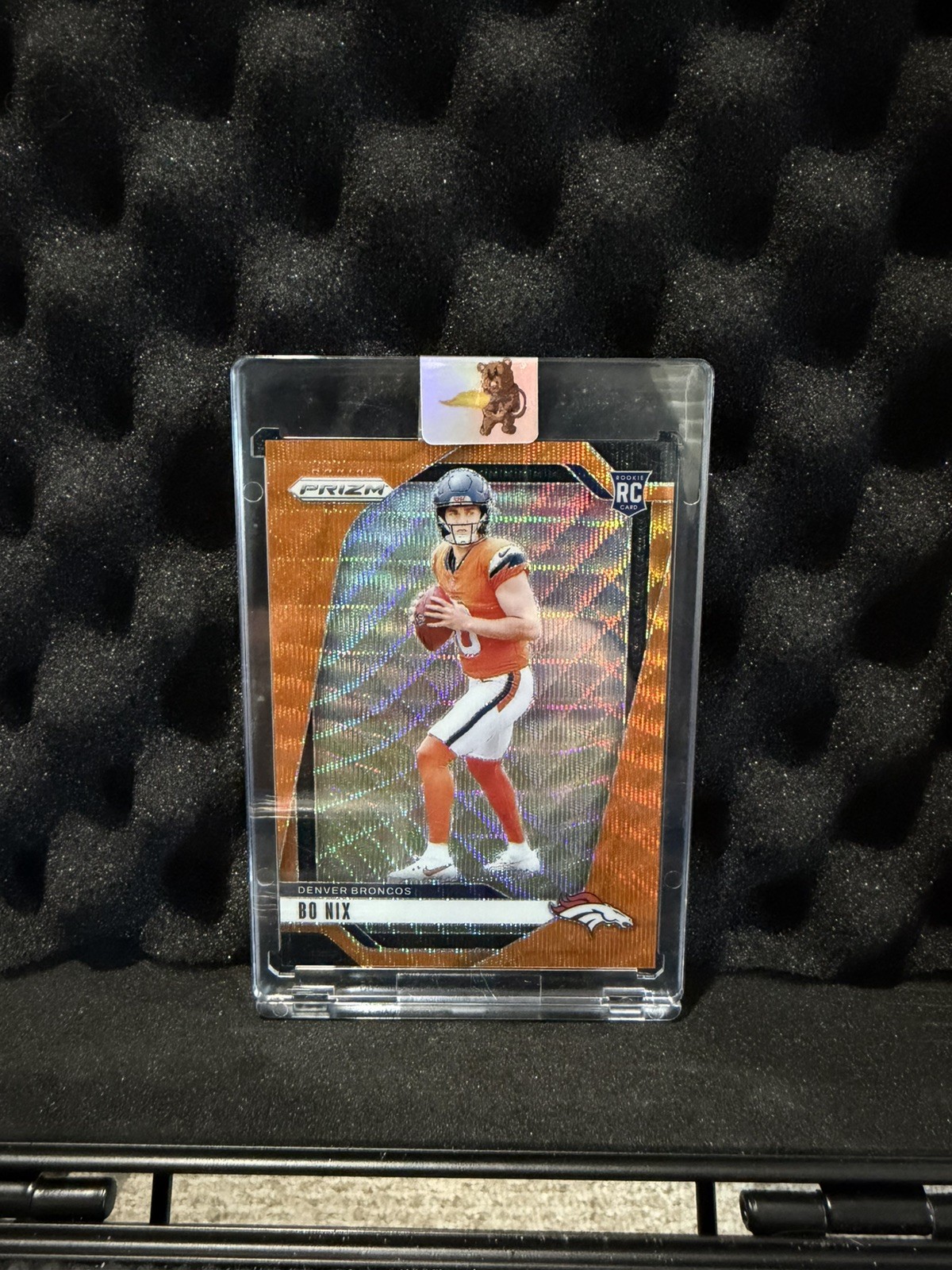 2024 Panini Prizm Bo Nix Orange Wave /60 Broncos RC #309