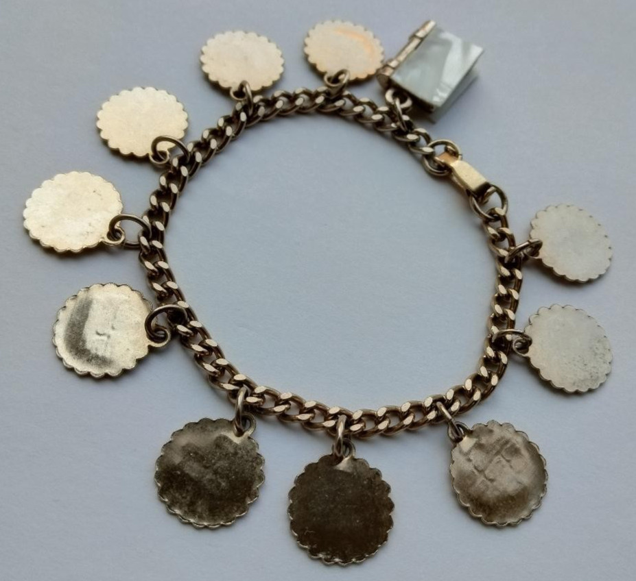 Vintage Childrens Ten Commandment Dangle Charm Br… - image 3