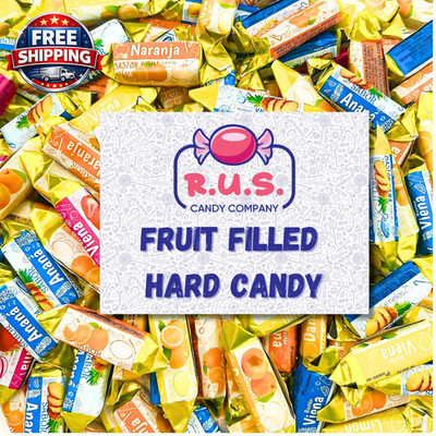 Fruit Filled Hard Candy Assorted Fruity Flavors Individually Wrapped for Freshne
