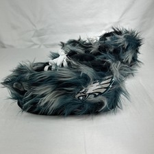 NFL Philadelphia Eagles Green/Black/Gray Faux Fur Slippers - Women's size Small