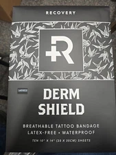 Recovery Aftercare Derm Shield Tattoo Bandage Latex-Free Waterproof (10 Pack)