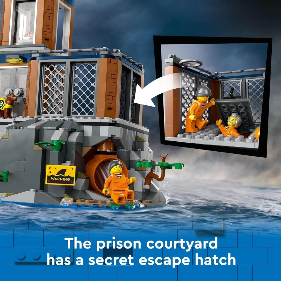 LEGO® City 60419 Prison Island 7+ Minifiguras Helicóptero Barco Policía Juego Foto 4 de 4