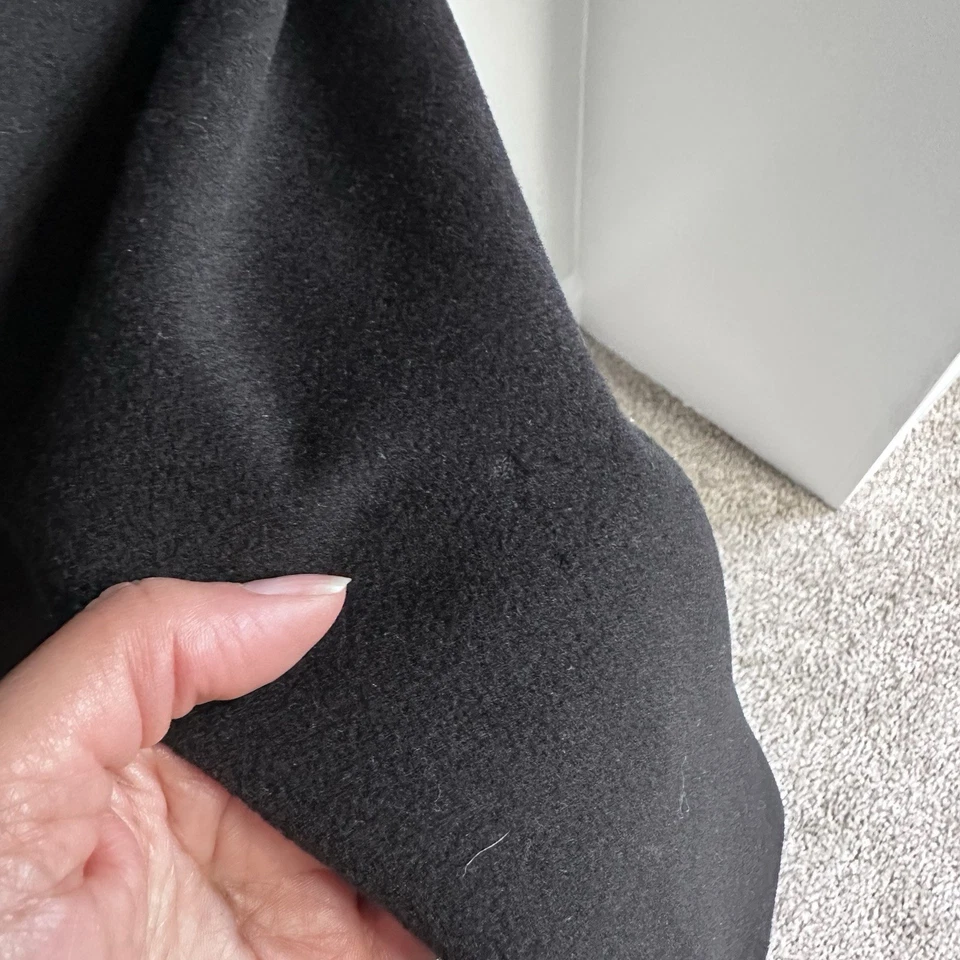 Chaps Ralph Lauren Mens 44R Black Wool Blend Overcoat Double Breasted Lined - Image 3 of 4