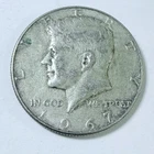 1967 Kennedy Half Dollar 40% Silver, Circulated Coin #7171