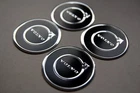 Rare VOLVO 60mm Alloy Wheel Center Cap Cover Logo Sticker Set BLACK