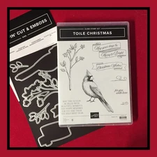 Stampin' Up! TOILE CHRISTMAS Stamp Set & CHRISTMAS CARDINAL Dies #476