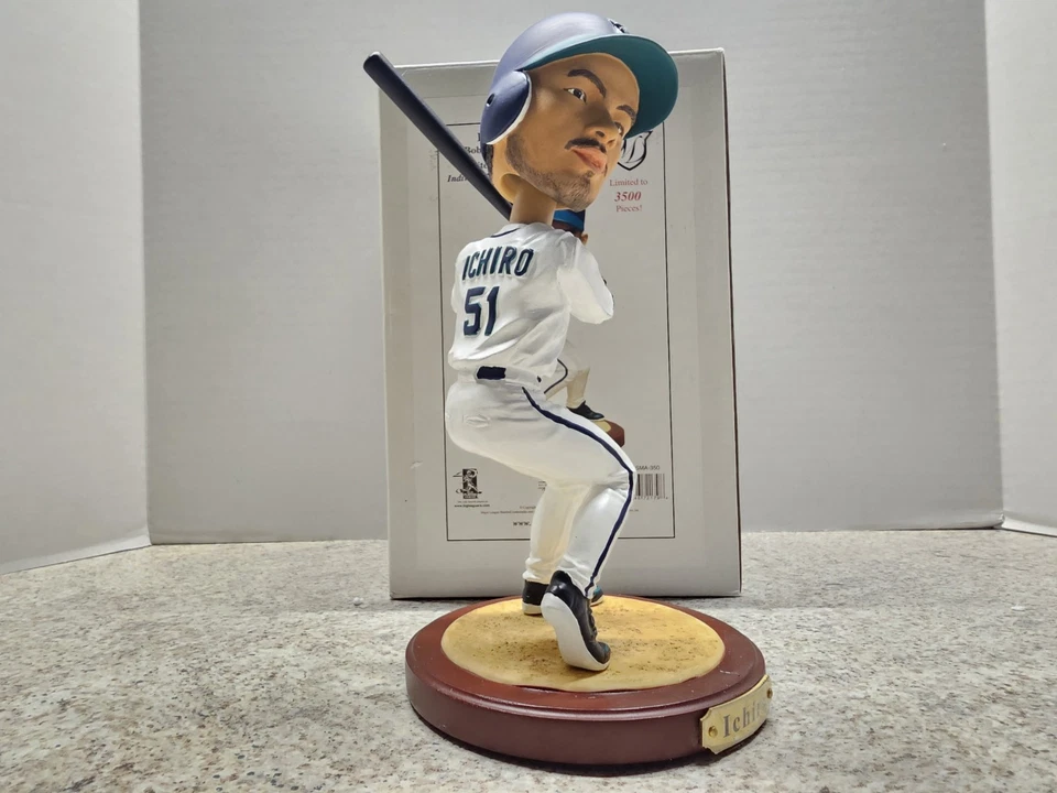 Ichiro Suzuki Seattle Mariners MLB RARE #'d 2002 Memory Company Bobblehead NIB - Image 4 of 4