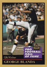 George Blanda Oakland Raiders HOF Enor 14 Football Card 1991 Kentucky