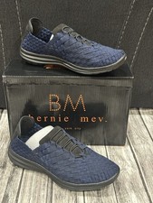 Bernie Mev Women's Woven Walking Shoe Victoria Sz 8 Navy NIB 2 Extra Inserts