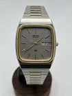 Vintage Seiko SQ Men’s 42mm Quartz Day Date Dual Tone Bracelet Watch - Working