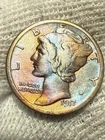 1917-S Mercury Dime, Nice Mint Luster, Choice Au+ Toned High Grade