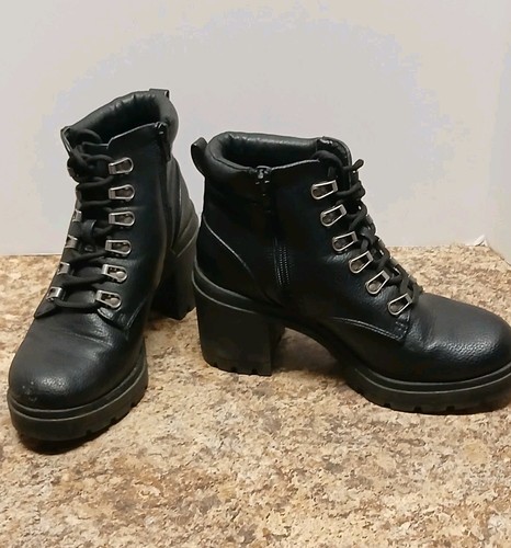 Size 6 1/2 Women's Black Combat Boots NoBo - Picture 3 of 11