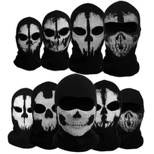 Tactical Ghost Mask Scary Skull Full Face Mask Ski Bike Hood Baclava Balaclava