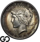 1923 Peace Dollar, Scarce Color For Series, Solid Gem BU++ ** Eye-Appealing!