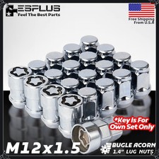 20x Chrome M12x1.5 Acorn Lug Nut Wheel Lock Set Fit Honda Acura Hyundai Genesis