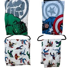 Marvel Avengers Super Hero 4 Piece Queen Sheet Set 1 Flat 1 Fitted 2 Pillowcases