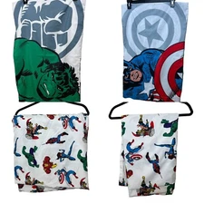 Marvel Avengers Super Hero 4 Piece Queen Sheet Set 1 Flat 1 Fitted 2 Pillowcases