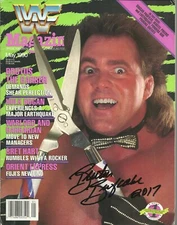 EB1881  BRUTUS THE BARBER  BEEFCAKE  signed Vintage  Wrestling Magazine w/COA