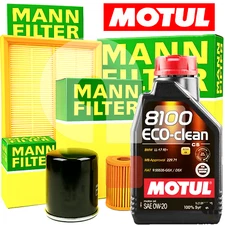 Dacia Sandero 1.0 Tce Cutting Kit From 2021 3 Mann Filters + 4LT Motul Oil 0W20