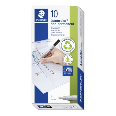 Staedtler 10 Pack Erasable Marking Pens Ultra Fine Point Dry Erase Markers